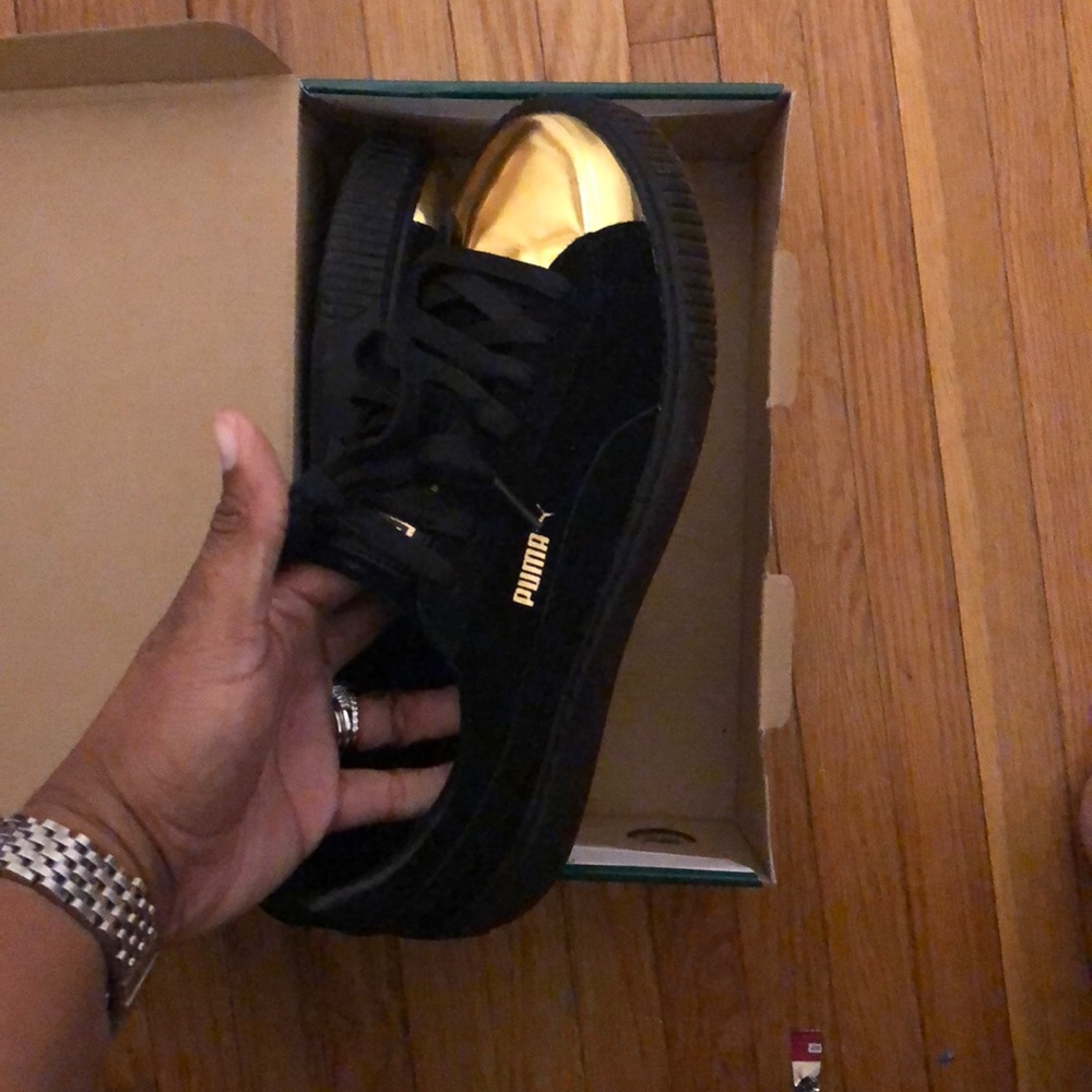 PUMA Suede Platform Gold